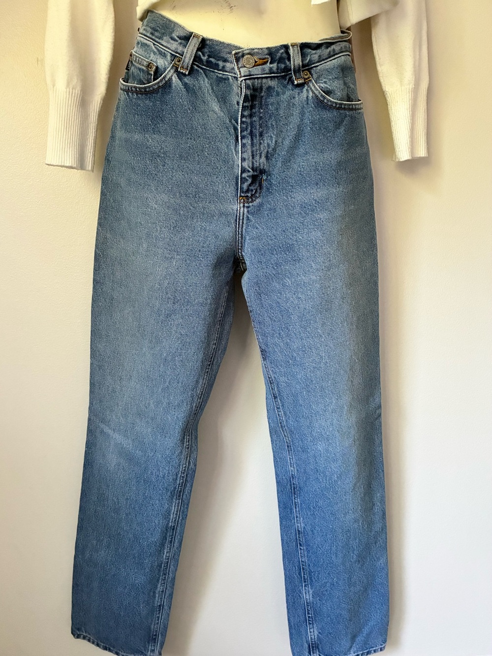 Ralph Lauren Straight-Leg Jeans in Medium Blue Wash